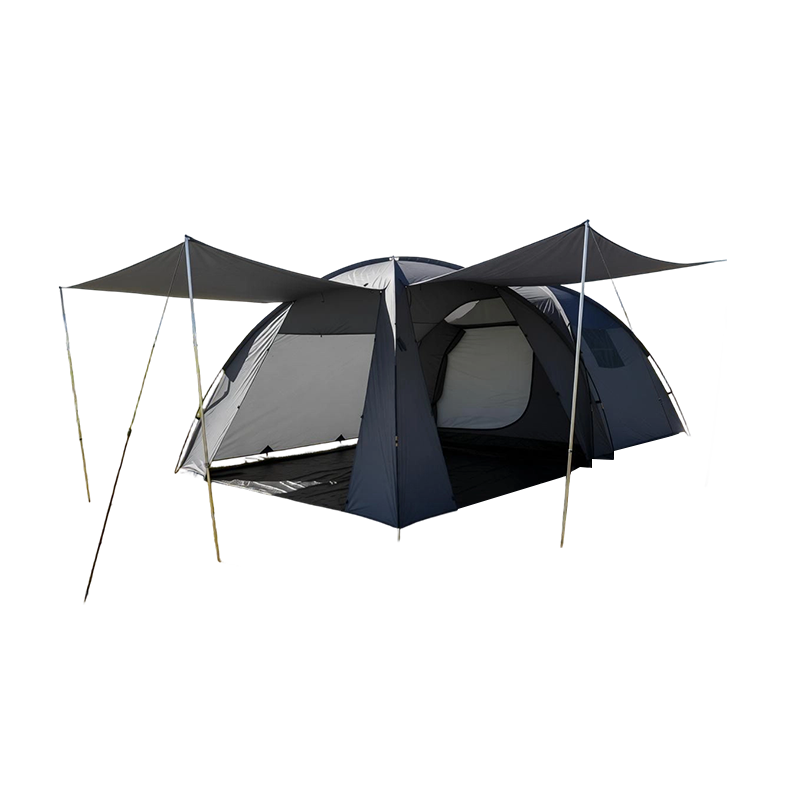 Tente de camping double couche imperméable pour famille de 5 à 6 personnes