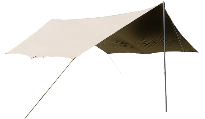 Auvent extérieur en tissu Oxford 150D avec bâche à revêtement noir titane