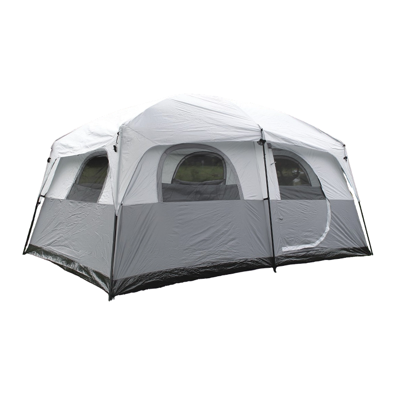 Tente de camping spacieuse pour 10 personnes avec support de poteaux en acier