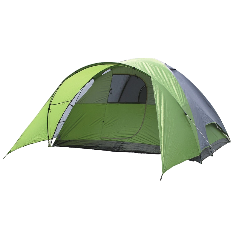 Tente de camping familiale pour 5 à 6 personnes avec poteaux en fibre de verre