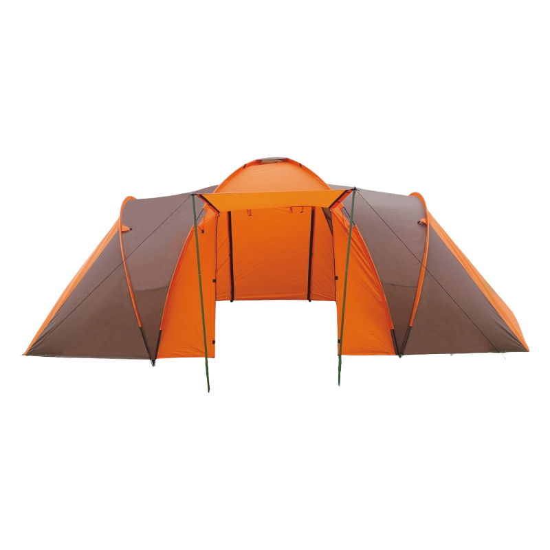 Tente de camping pour 4 personnes avec deux pièces et un salon